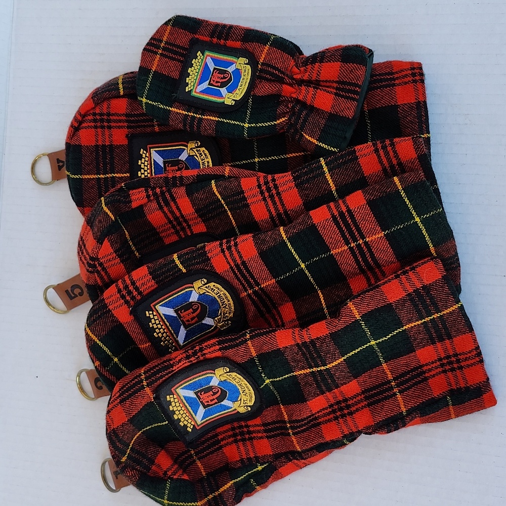 ST. ANDREWS SET OF SCOTTISH WOOL GOLF CLUB HEADCOVERS - Picture 12 of 12